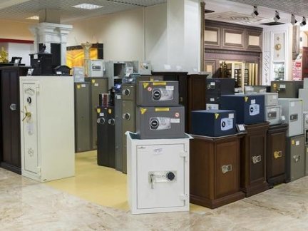 A furniture store with safes
