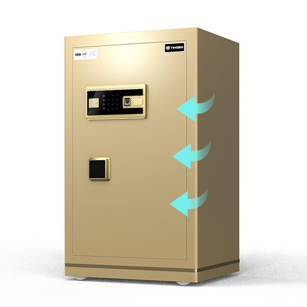Side view of YB/N7 series safes with arch edge