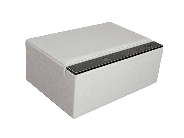 Une boîte à bijoux intelligente de couleur blanche YB/Z.
