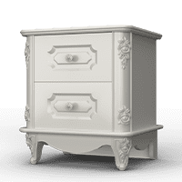 A Euro style nightstand safes with door opened.